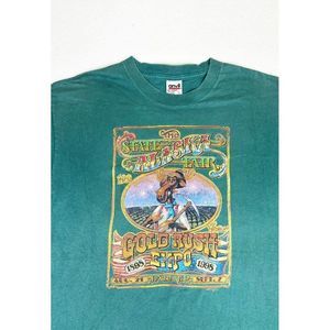Vintage Green Short Sleeve Tee with Cycling Graphic